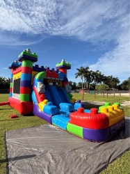 IMG 1305 1770035763 Lego Bounce House Combo with Slide and Pool Rental